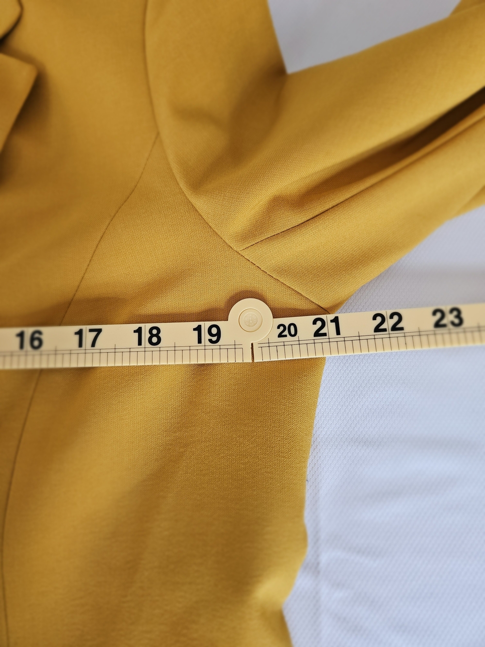 Black Label by Evan-Picone Mustard Yellow Blazer Jacket Size 12 Single Button - Picture 11 of 16